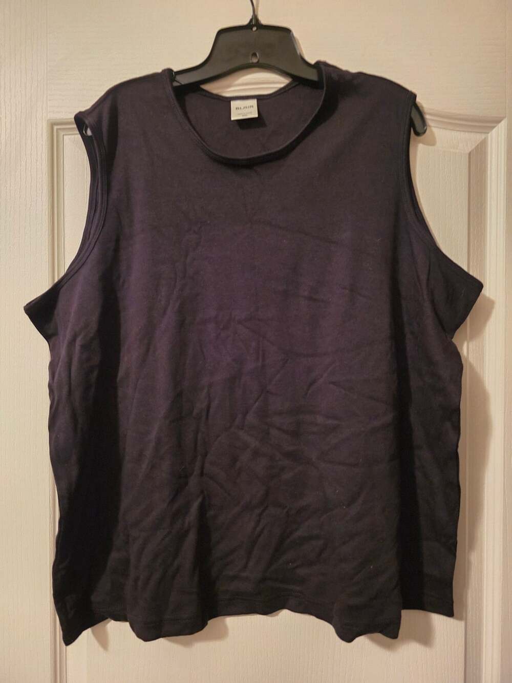 Blair Tank Top Size 2XL Black Cotton Sleeveless Shirt